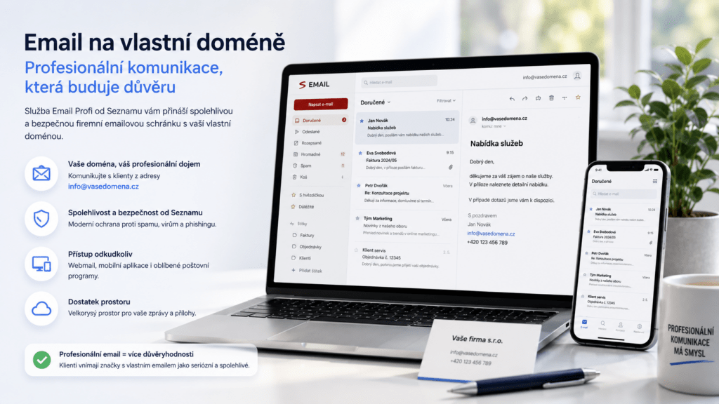 Tvorba webu email na vlastní doméně pro živnostníky podnikatele a OSVČ
