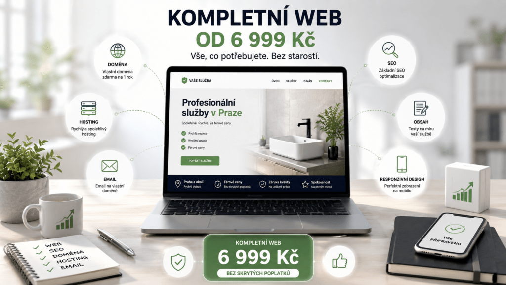 produktový web tvorba webu levně