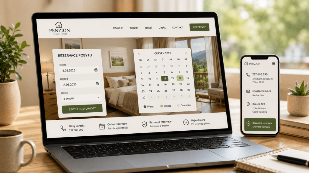 web pro penzion tvorba webu na klíč