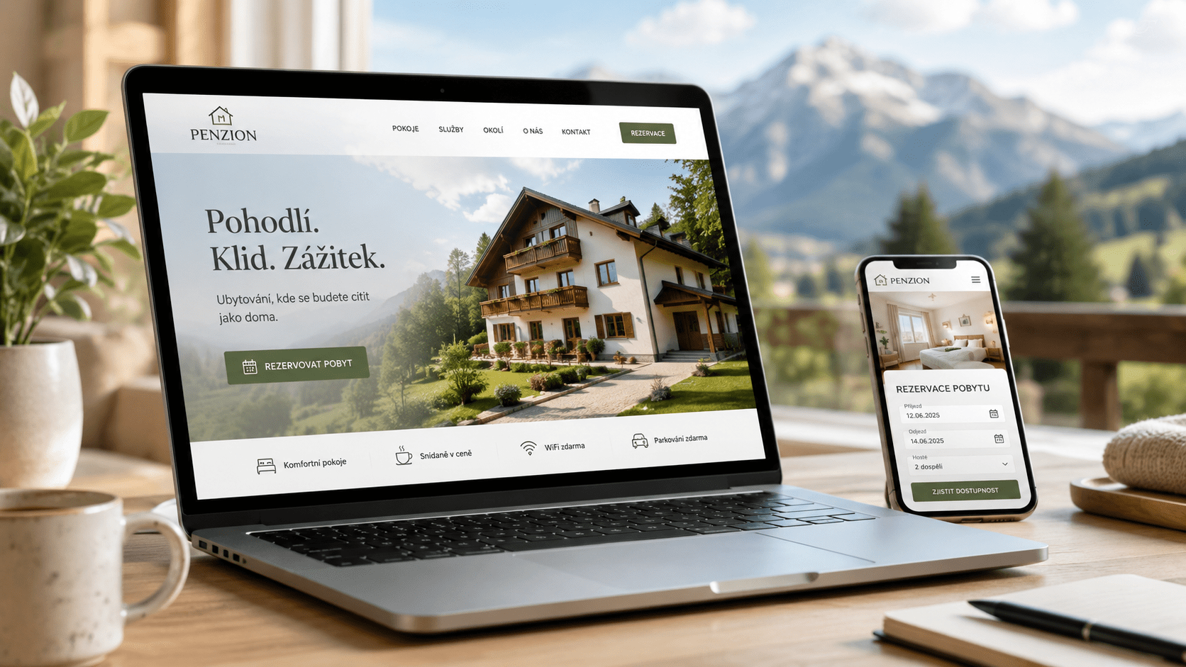 web pro penzion