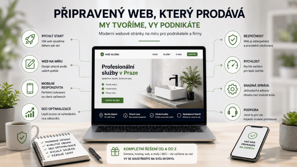 web pro získání poptávek tvorba webu produktový web